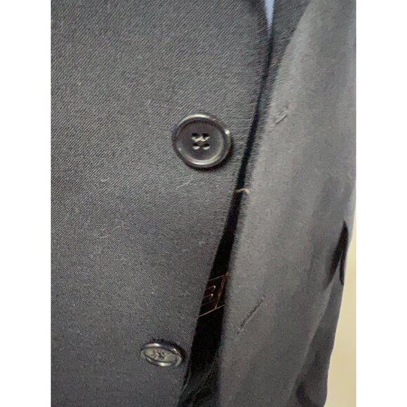 Hart Schaffner & Marx Mens Vintage Navy Blazer 2 Button Notch Lapel Union Made S - Picture 13 of 16
